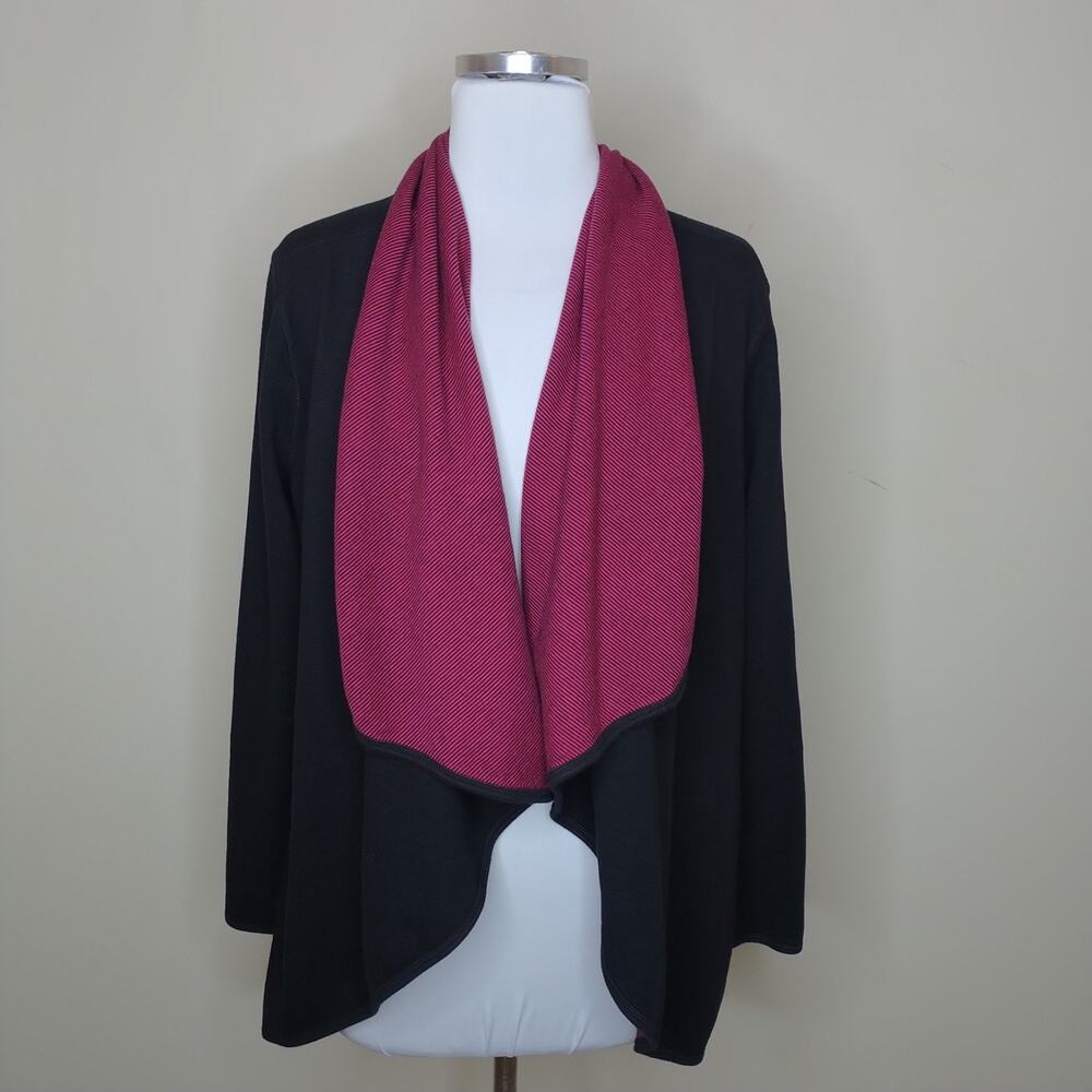 Talbots Open Front Cardigan Sweater Soft Stretchy Athleisure